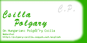 csilla polgary business card